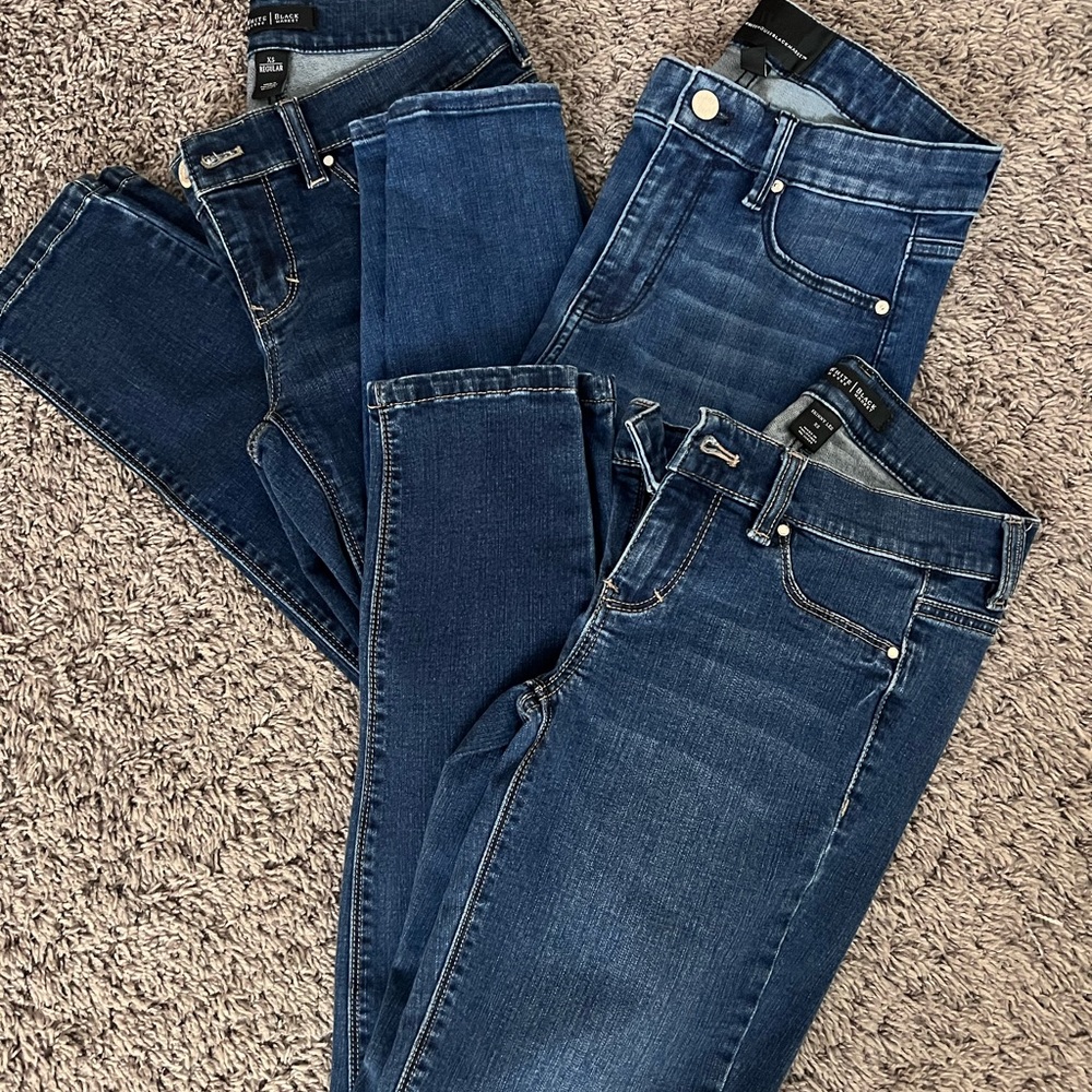 White House Black Market Skinny Jeans - Blue Denim Trio